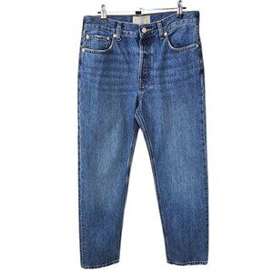 Everlane Womens The Relaxed Straght Fit Jeans, Blue, Button Fly, Denim, Size 26